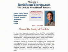 Tablet Screenshot of davidpeterstherapy.com